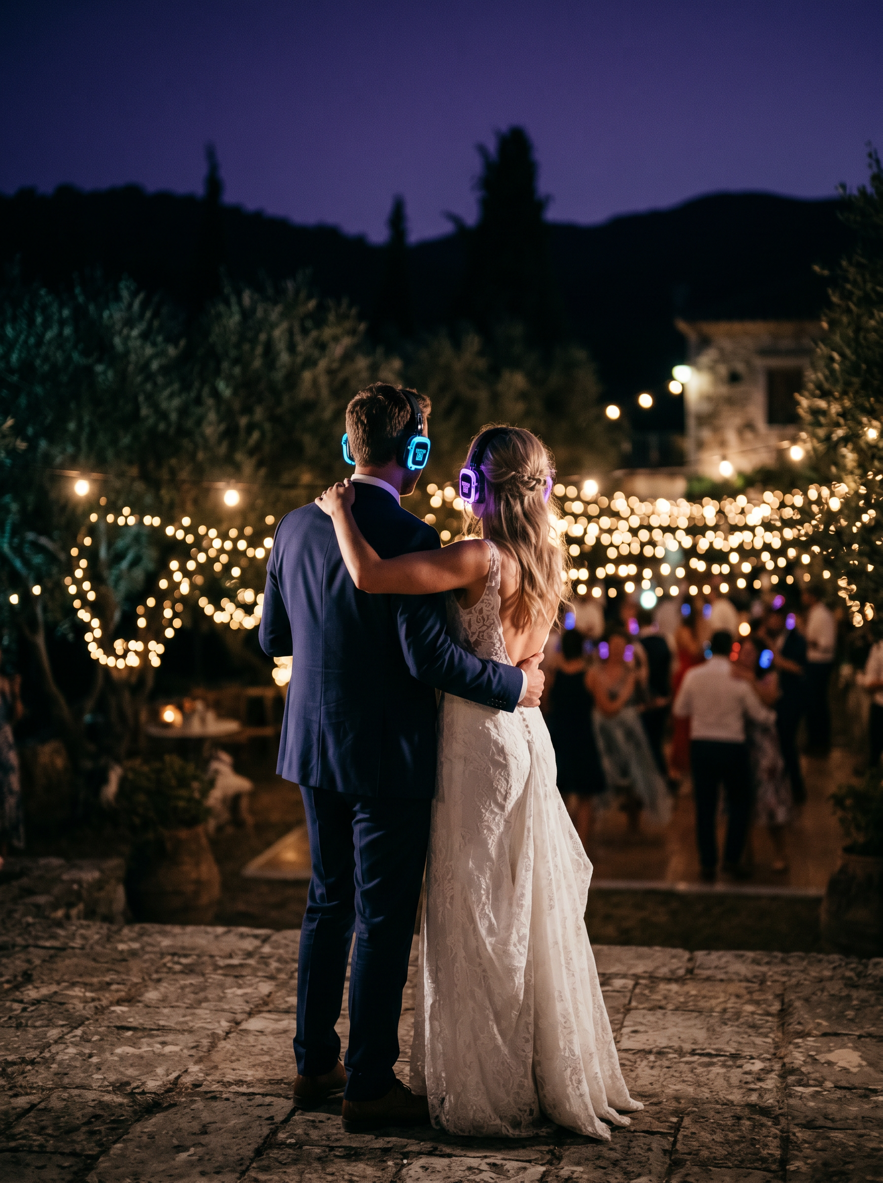 Silent disco γάμος — wedding reception